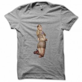 Shirt pin ups américaine gris pour homme et femme