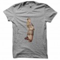 Shirt pin ups américaine gris pour homme et femme