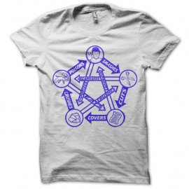 Shirt star trek blanc pour homme et femme