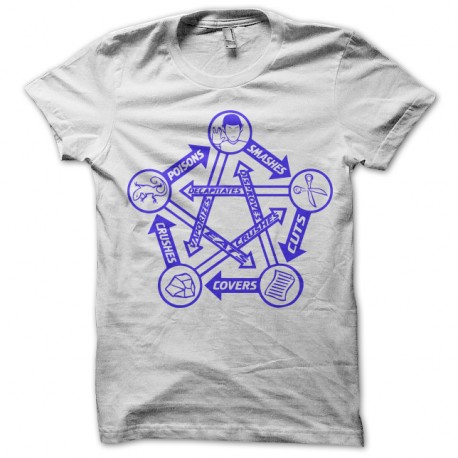 Shirt star trek blanc pour homme et femme
