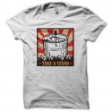 Shirt take a position blanc pour homme et femme