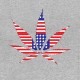 Shirt marijuana couleur drapeau americain en gris pour homme et femme