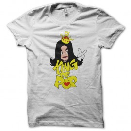 Shirt king of pop blanc pour homme et femme