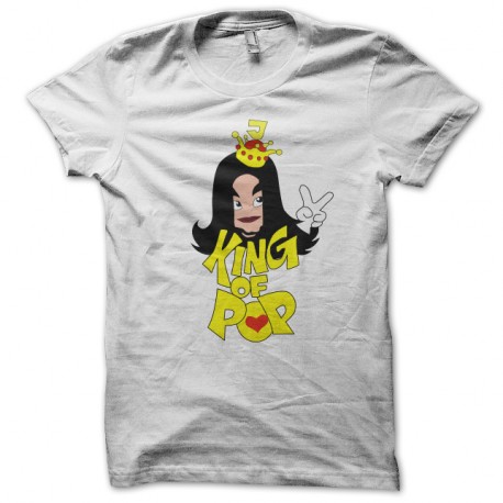 Shirt king of pop blanc pour homme et femme