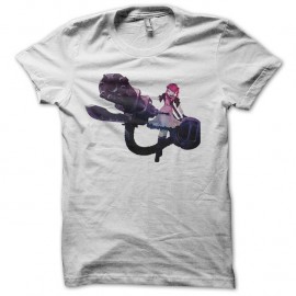Shirt anime guns girl blanc pour homme et femme