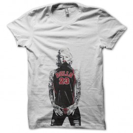 Shirt marilyn monroe chicago bulls en blanc pour homme et femme