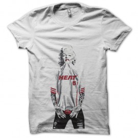 Shirt marilyn monroe miami heat en blanc pour homme et femme