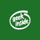 Shirt GEEK Inside blanc/vert bouteille pour homme et femme