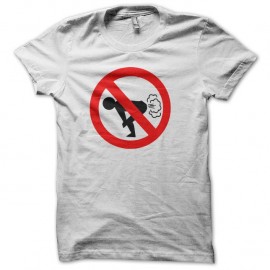 Shirt interdit au pets blanc pour homme et femme