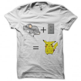 Shirt addition pikachu blanc pour homme et femme