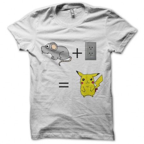 Shirt addition pikachu blanc pour homme et femme
