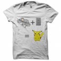 Shirt addition pikachu blanc pour homme et femme