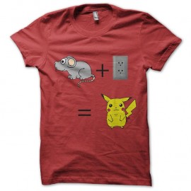 Shirt addition pikachu rouge pour homme et femme