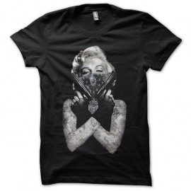 Shirt marilyn monroe et ses guns noir pour homme et femme