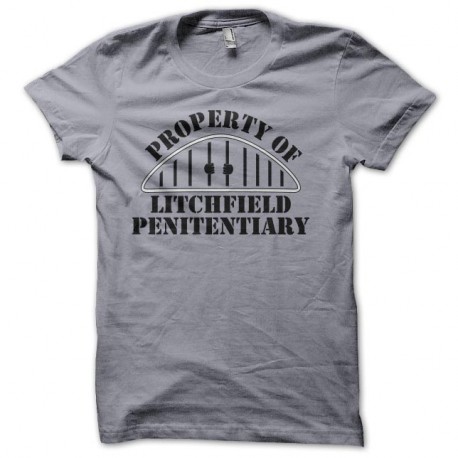 Shirt property of litchfield penitentiary gris pour homme et femme