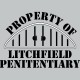 Shirt property of litchfield penitentiary gris pour homme et femme