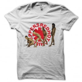 Shirt the red hot chili peppers logo original blanc pour homme et femme