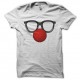 Shirt funny glasses en blanc pour homme et femme