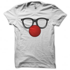 Shirt funny glasses en blanc pour homme et femme