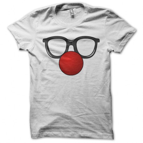 Shirt funny glasses en blanc pour homme et femme