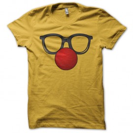 Shirt funny glasses en jaune pour homme et femme