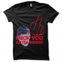 Shirt Fuck you Justin Bieber noir pour homme et femme