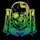 tee gun and skull en noir pour homme et femme