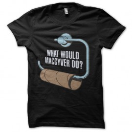 Shirt mac gyver le bricoleur en noir pour homme et femme