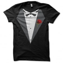 Shirt smoking rose noir pour homme et femme