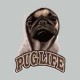 Shirt pug life balboa gris pour homme et femme