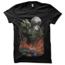Shirt super hulk banner vintage noir pour homme et femme
