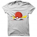 Shirt pikachu écrasé blanc pour homme et femme