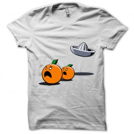 Shirt oranges pressées blanc pour homme et femme