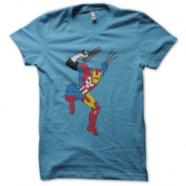 Shirt mister marvel bleu clair pour homme et femme