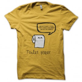 Shirt toilet paper jaune pour homme et femme
