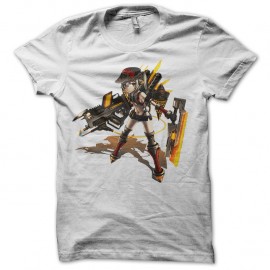 Shirt Gun girl anime blanc pour homme et femme