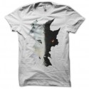 Shirt portrait loup artistique en blanc pour homme et femme