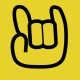 Shirt logo you rock en jaune pour homme et femme
