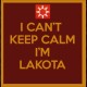 Shirt I can't keep calm I'm Lakota Sioux Warrior Pride noir pour homme et femme