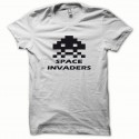 Shirt Space Invaders noir/blanc pour homme et femme