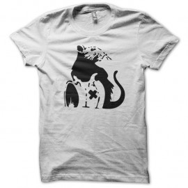 Shirt Banksy Toxic Rat blanc pour homme et femme