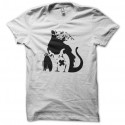 Shirt Banksy Toxic Rat blanc pour homme et femme