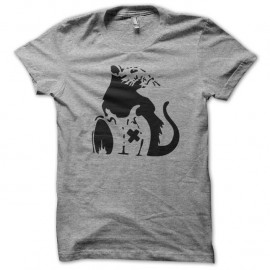 Shirt Banksy Toxic Rat gris pour homme et femme