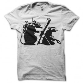 Shirt Banksy Terrorats blanc pour homme et femme