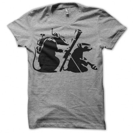 Shirt Banksy Terrorats gris pour homme et femme