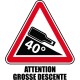 Shirt Attention grosse descente blanc pour homme et femme