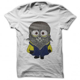 Shirt minion gangster blanc pour homme et femme