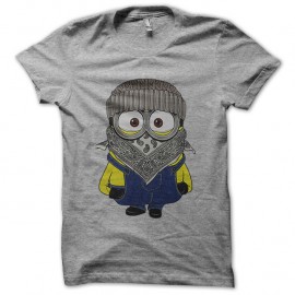Shirt minion gangster gris pour homme et femme