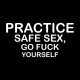Shirt practice safe sex noir pour homme et femme