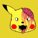 Shirt pikachu zombi jaune pour homme et femme